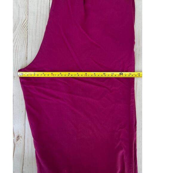 Vintage Silk Sunny Leight 100% Silk Pants - Fuchsia, Size Medium - Picture 12 of 12